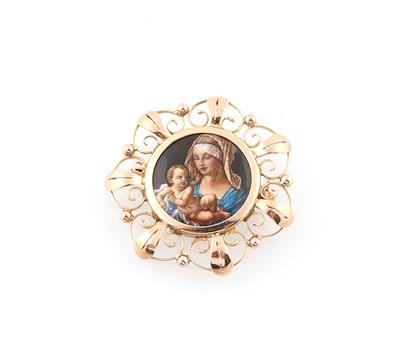 Anhänger mit Madonnenbildnis - Schmuck