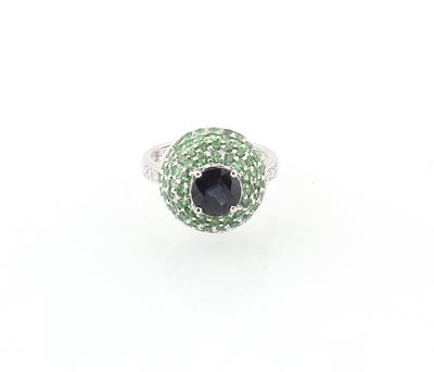 Saphir Brillant Chromdiopsid Ring - Jewellery
