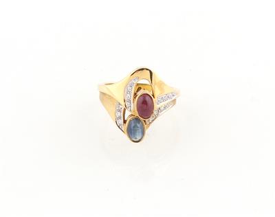 Brillant Farbstein Ring - Gioielli