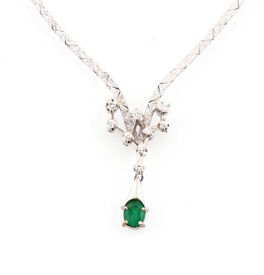 Brillant Smaragd Collier - Jewellery