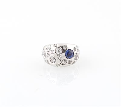 Diamant Saphir Ring - Gioielli