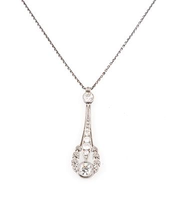 Diamantcollier zus. ca.1,20 ct - Klenoty