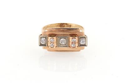 Altschliffdiamant Ring zus. ca. 0,28 ct - Jewellery