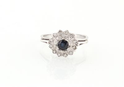 Diamant Saphir Ring - Klenoty