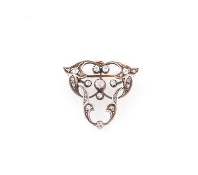Altschliffdiamant Brosche zus. ca. 0,50 ct - Exquisite jewellery