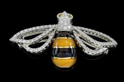 Brillantbrosche Biene zus. ca.1,80 ct - Exquisite jewellery