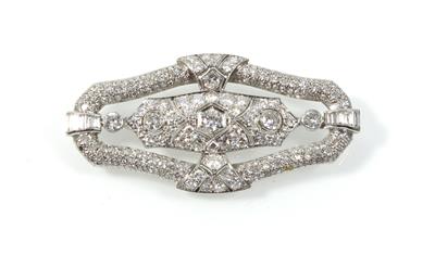 Diamantbrosche zus. ca.6,60 ct - Exkluzivní šperky