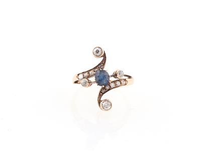 Altschliffdiamant Saphir Ring - Jewellery