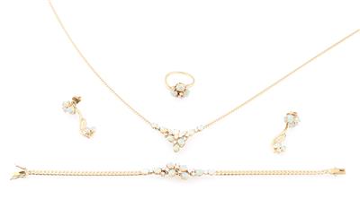 Brillant Opal Damenschmuck Garnitur - Jewellery
