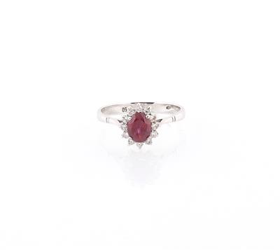 Diamant Rubin Ring - Klenoty