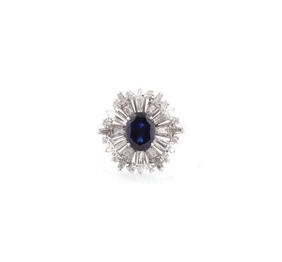 Diamant Saphir Ring - Schmuck