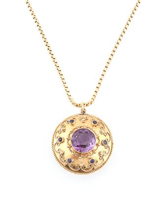 Amethyst Saphir Anhänger - Exquisite jewellery