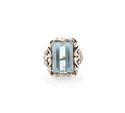 Aquamarinring ca. 9 ct - Exquisite jewellery