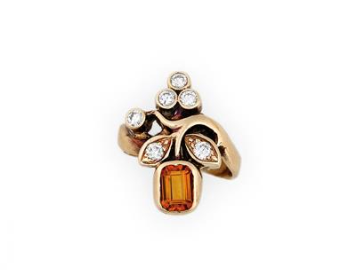 Brillant Citrin Damenring - Exquisite jewellery