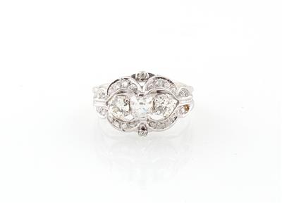 Altschliffdiamant Ring zus. ca. 1,30 ct - Jewellery