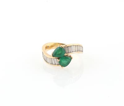 Diamant Smaragdring - Klenoty