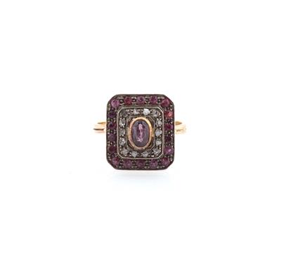 Diamant Rubin Ring - Schmuck