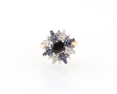 Diamant Saphir Ring - Schmuck