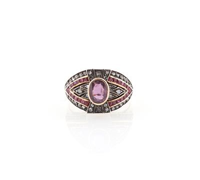 Diamant Rubin Ring - Gioielli