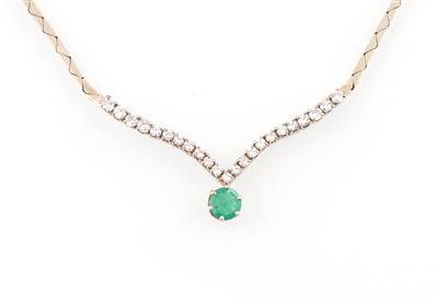 Brillant Smaragd Collier - Gioielli