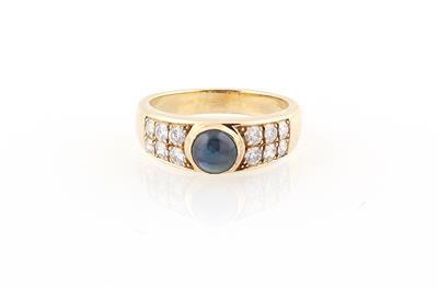 Saphir Brillant Ring zus. ca.1,40 ct - Klenoty