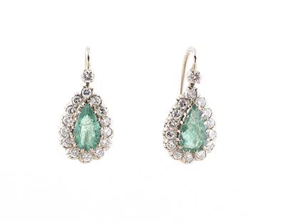 Smaragd Diamant Ohrringe zus. ca. 2,90 ct - Gioielli
