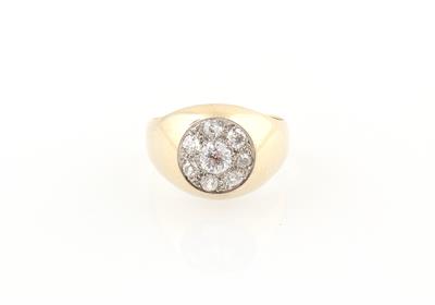 Altschliff-Brillant Ring zus. ca. 1,10 ct - Jewellery