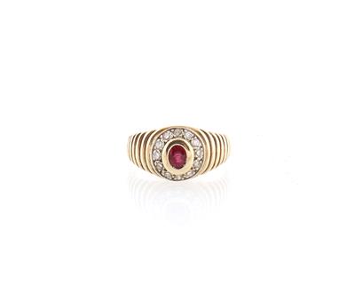 Brillant Rubin Ring - Gioielli