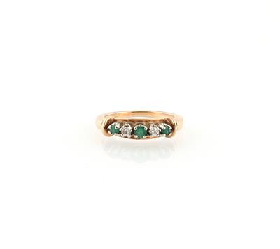 Brillant Smaragd Ring - Schmuck