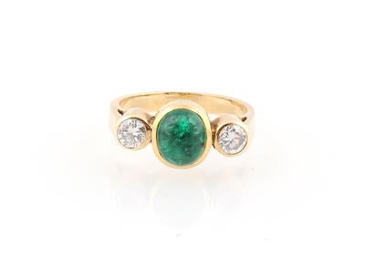 Brillant Smaragd Ring - Schmuck