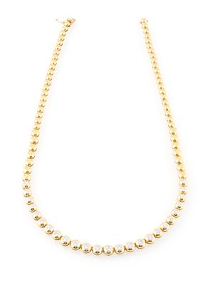 Brillantcollier zus. ca. 0,90 ct - Gioielli