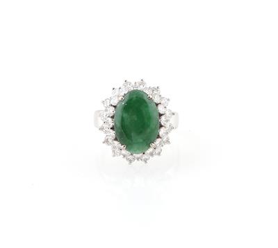 Brillant Jadeit Ring - Gioielli
