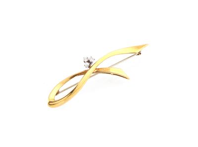 Brillantbrosche zus. ca. 0,10 ct - Schmuck