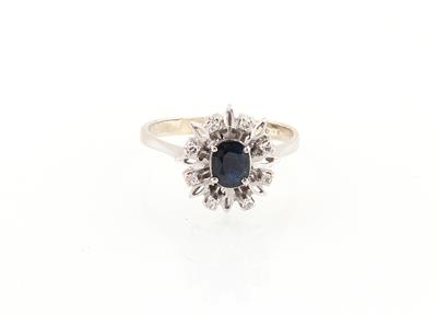 Diamant Saphir Ring - Schmuck