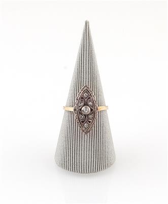 Altschliffdiamant Ring zus. ca. 0,14 ct - Jewellery