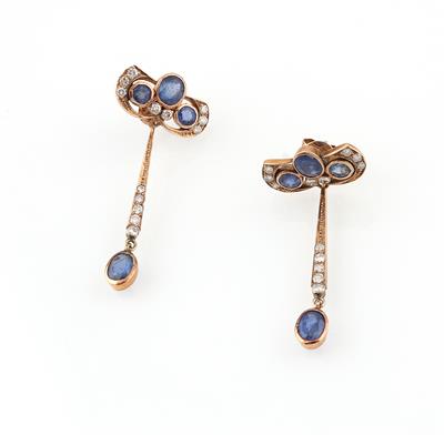 Brillant Saphir Ohrgehänge - Jewellery