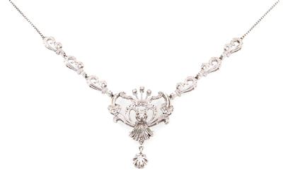 Diamantcollier zus. ca. 0,20 ct - Klenoty