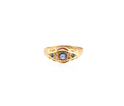 Diamant Saphir Ring - Gioielli