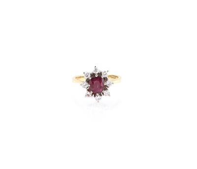 Brillant Rubinring zus. 1,33 ct - Schmuck