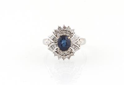 Diamant Saphir Ring - Klenoty