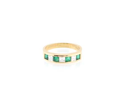 Diamant Smaragd Ring - Jewellery