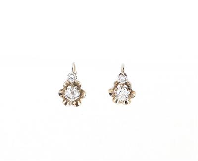 Altschliffbrillant Ohrringe zus. ca. 1,30 ct - Jewellery