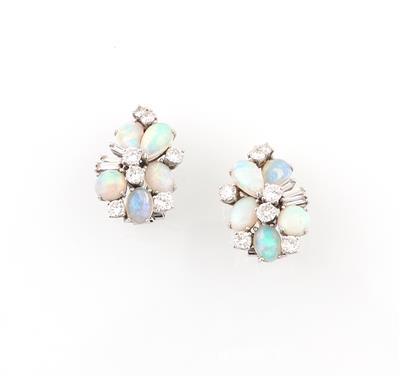 Brillant Opal Ohrclips - Schmuck