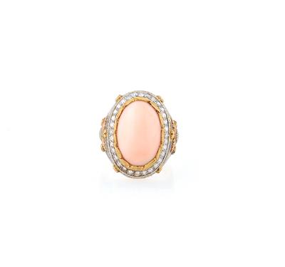 Diamant Korallen Ring - Gioielli