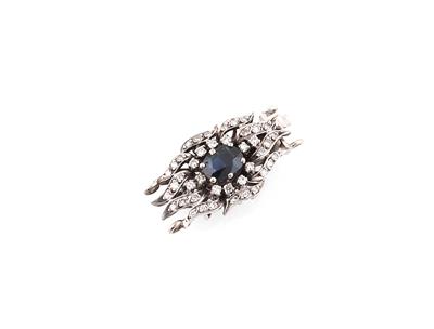 Diamant Saphirsteckschließe - Jewellery