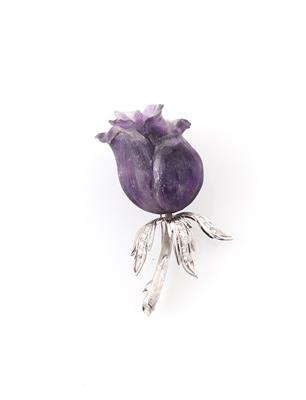 Brillant Amethyst Brosche - Schmuck