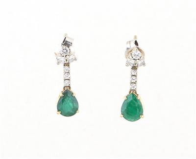 Brillant Smaragd Ohrstecker - Jewellery