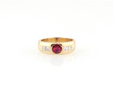 Diamant Rubin Ring - Gioielli