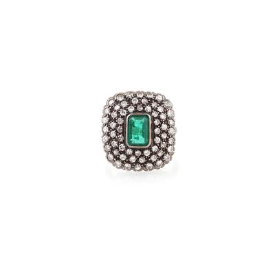 Diamant Smaragd Ring - Klenoty