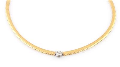 Altschliffdiamant Solitär Collier ca. 1,10 ct - Schmuck